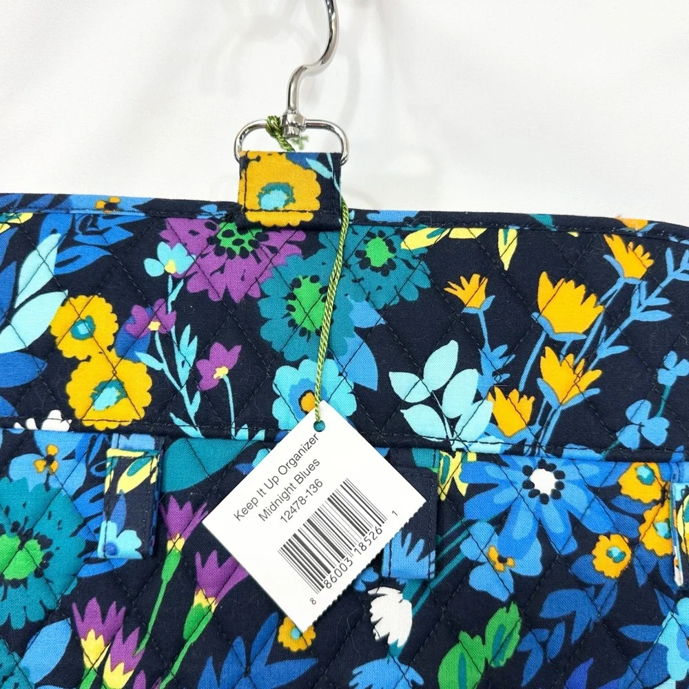 Vera Bradley Midnight Blues Keep It Up Organizer Floral Hanging Travel Bag NWT